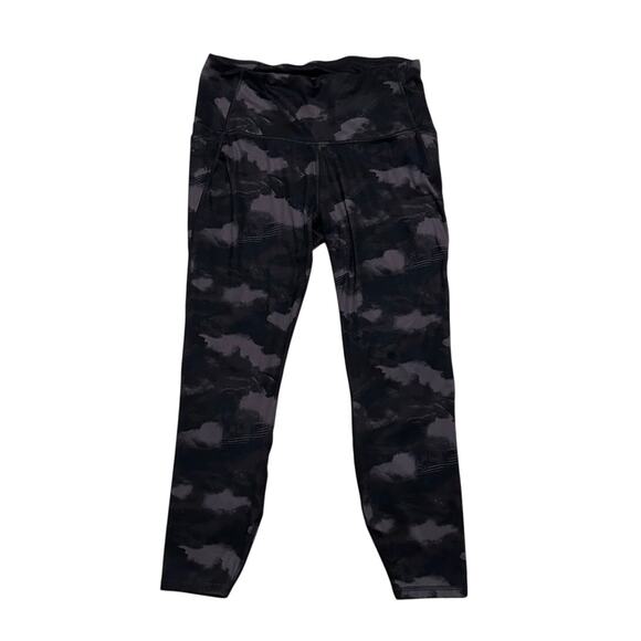 All in Motion High Rise Pocket Leggings Black Gray Camo Print, Size XL - Picture 1 of 8